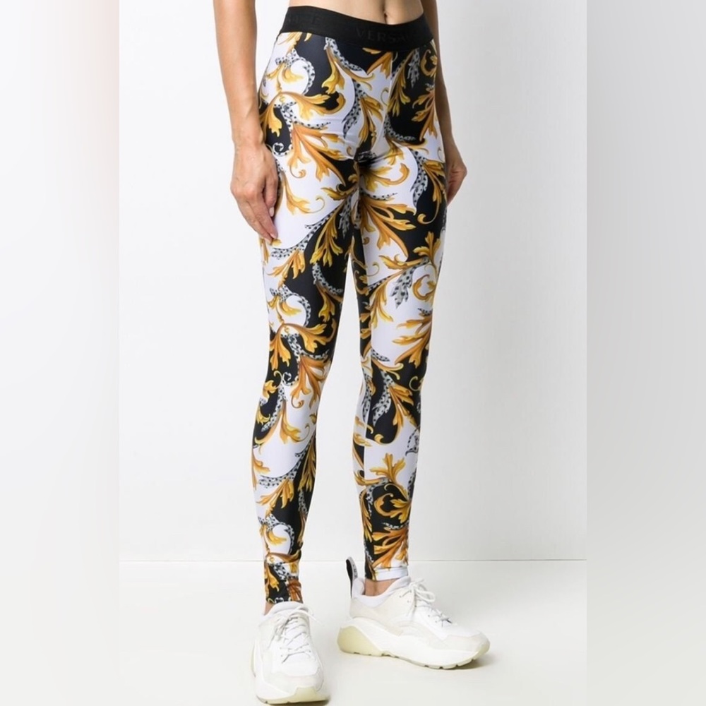 NWT Authentic Versace Baroque Print Leggings